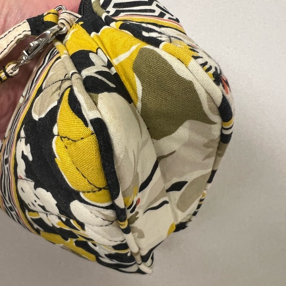 Vera Bradley Dogwood black yellow wristlet clutch - Picture 5 of 9
